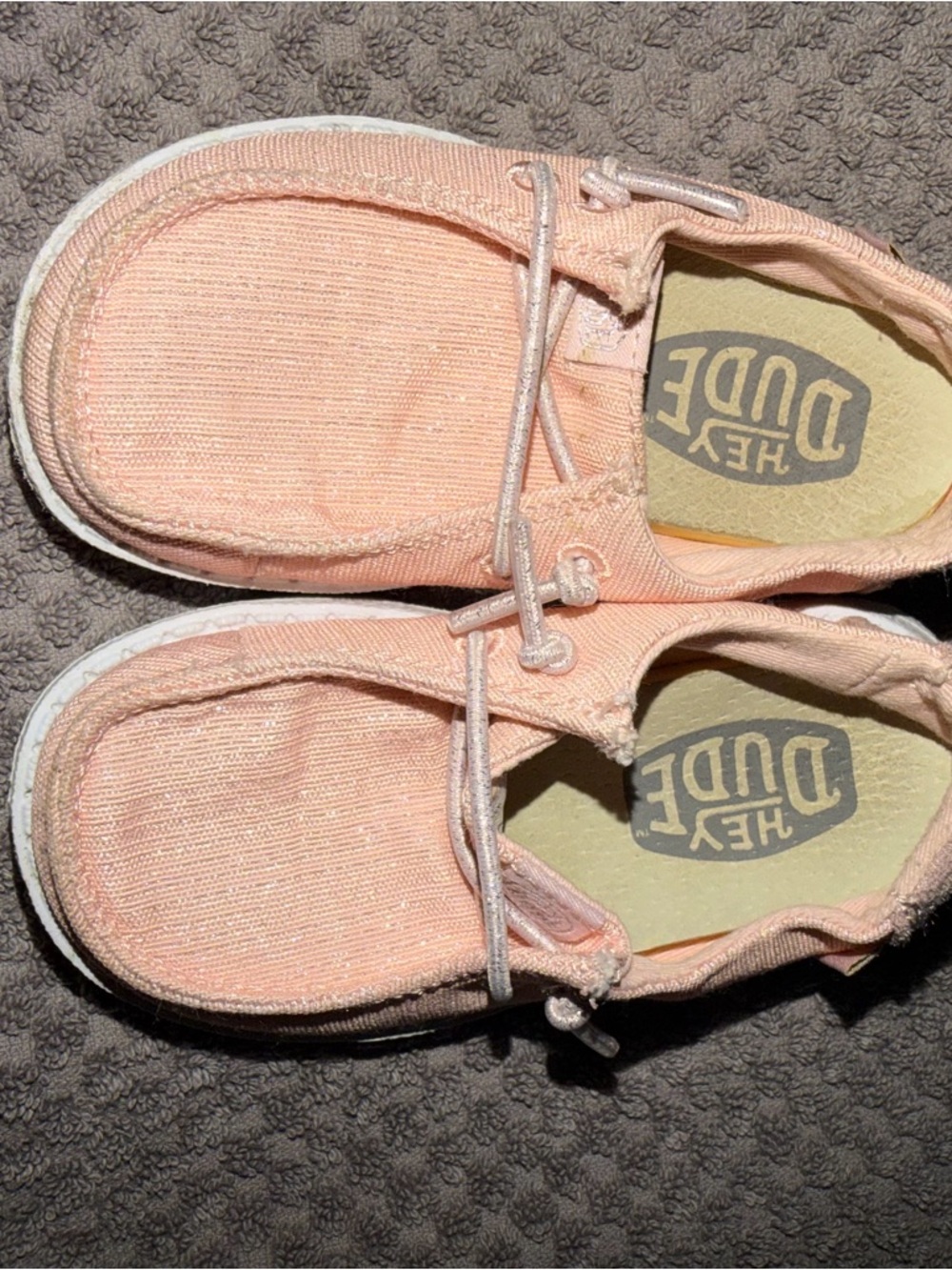 Hey Dude Kids' Pink Slip-On Canvas Shoes sz6